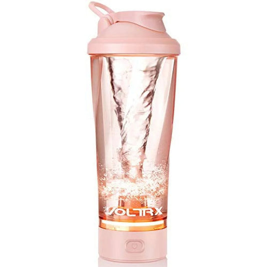 Premium Electric Protein Shaker Bottle, Made with Tritan - BPA Free - 24 Oz Vortex Portable Mixer Cup/Usb Rechargeable Shaker Cups for Protein Shakes (Pink)